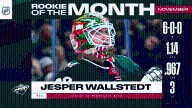 Wallstedt named NHL Rookie of the Month for November
