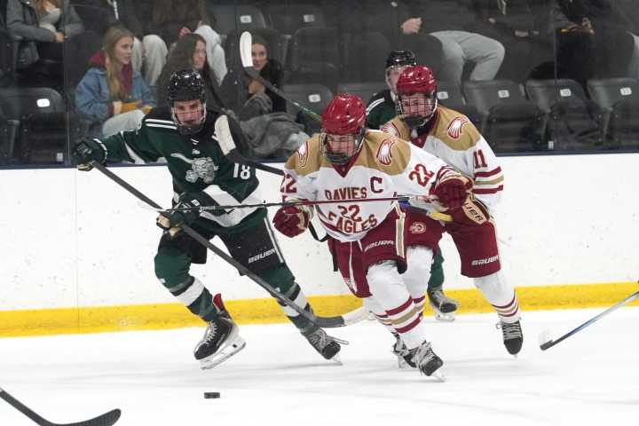 Carter Salberg's hat trick leads Davies past West Fargo in boys hockey