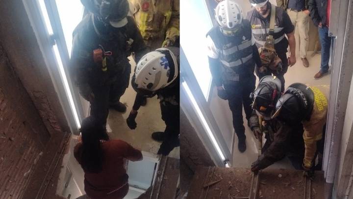 La pesadilla de muchos: Cinco mujeres quedaron atrapadas en un elevador de Durango