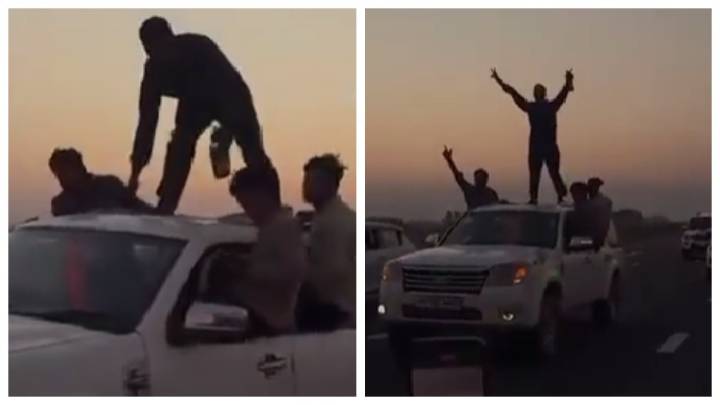 UP groom's friends perform dangerous stunts on top of moving car, fined Rs 34,500