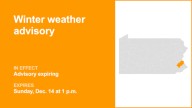 Update: The winter weather advisory is anticipated to expire at 1 p.m.