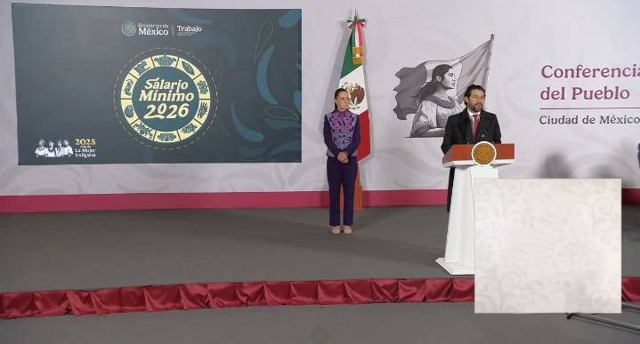 Salario mínimo subirá 13% en 2026, anuncia Federación