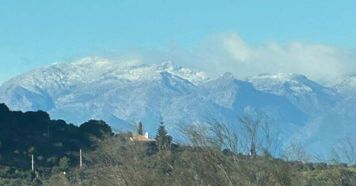 La primera nevada "significativa" cae sobre la Sierra de las Nieves de Málaga
