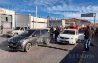 Choque provoca congestionamiento en la Teófilo Borunda