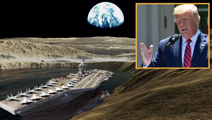 With Moon Water Announcement, Trump Proposes Space Navy
