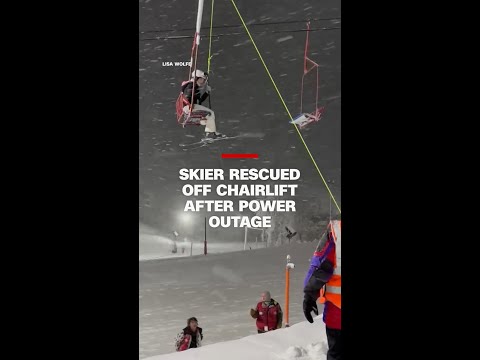 Skier rescued off chairlift after power outage