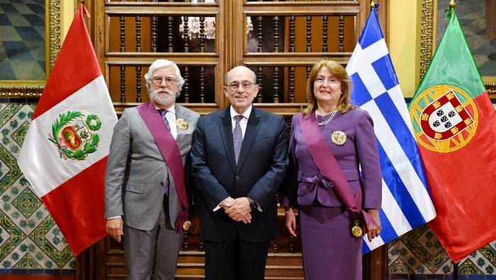 Cancillería condecora a embajadores de Grecia y Portugal por fortalecer los vínculos con el Perú