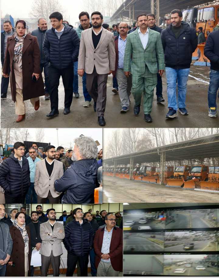DC Srinagar, SMC Commissioner Conduct Citywide Inspection of winter, Snow Clearance Preparedness