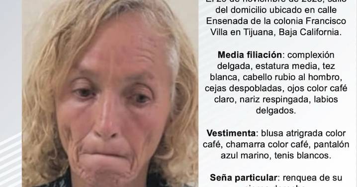 Se busca a Rosalva Valencia Valdovinos de 65 años de edad