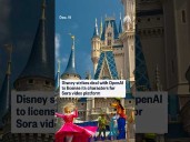 Disney strikes deal with OpenAI to license its characters for Sora video platform