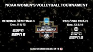 ESPN presents NCAA Women’s Volleyball Regional rounds, Dec. 11