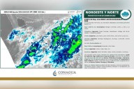 Chubascos afectan Baja California Sur, así como el norte y noroeste de México