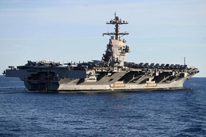 “Nuestros marinos priorizan la misión de proteger el hemisferio y mantener la ley”: Almirante Paul Lanzilotta del Grupo de ataque del portaviones USS Gerald R. Ford