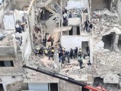 Dos trabajadores mueren en derrumbe de edificio en Siria
