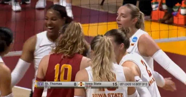 Iowa State beats St. Thomas 3-2 in NCAA Volleyball Tournament