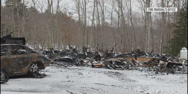 Home destroyed after fire in Wayne
