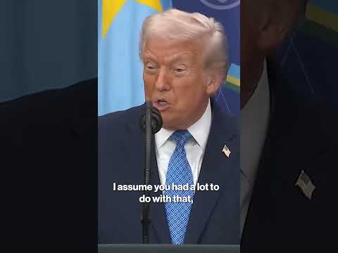 Hear Trump's Reaction to His Name Being Added to the Institute of Peace Building #shorts