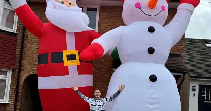 DJ receives furious letter from neighbour complaining about 20ft 'eyesore' Santa