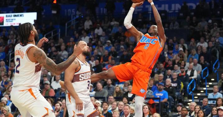 Thunder iguala el mejor inicio de 25 partidos en la NBA con paliza sobre Suns