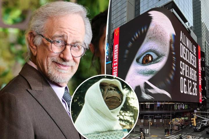 Steven Spielberg's new UFO movie, billboards reignite 'E.T.' alien conspiracies