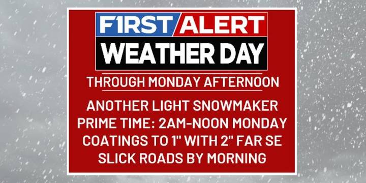 FIRST ALERT | Chris Bailey tracks a light snowmaker moving in