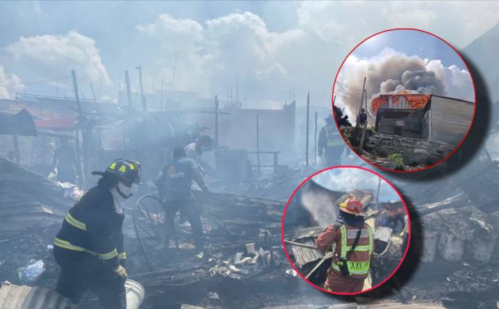 Fuerte incendio consumió más 14 viviendas en la comuna cuatro