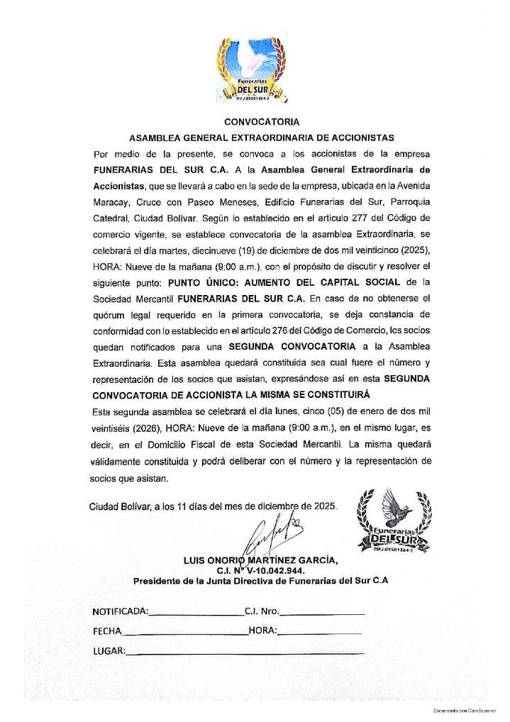 CONVOCATORIA