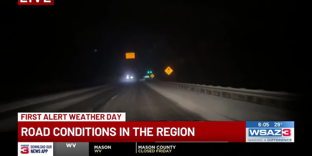 Road conditions in the region