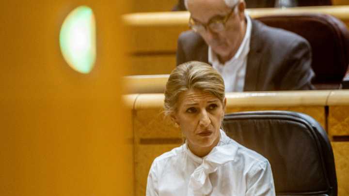 Yolanda Díaz elude mencionar el miedo de Sánchez a las elecciones y carga contra la propuesta de Feijóo