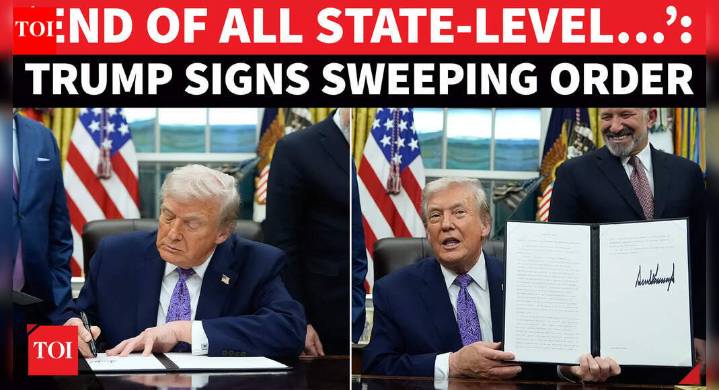 US President Trump Signs AI Power Order: Blocks States, Cites Urgent Threat From China