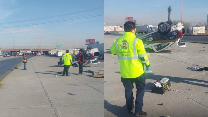 Vuelca cisterna en el libramiento Óscar Flores Tapia; se derrama Fidel y frena la circulación.