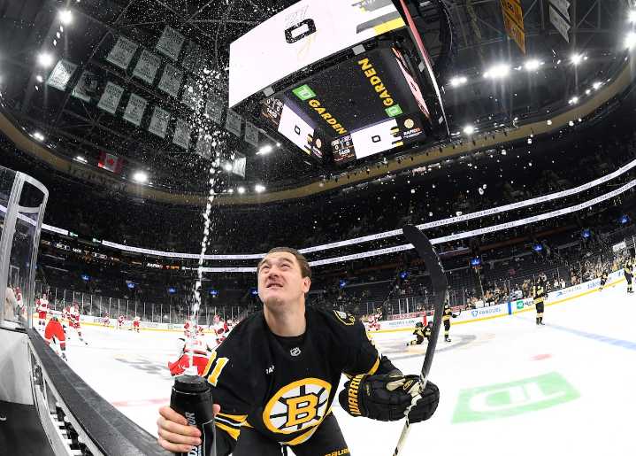 Bruins' Nikita Zadorov recounts viral beer chug at Celtics game