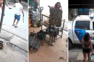 VIDEO: Una mujer destrozó la verdulería dónde se escondió una vecina que perseguía