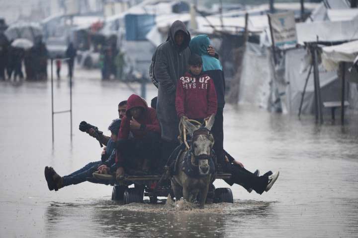 Gaza’s camps brace for floods as Israel blocks key shelter supplies