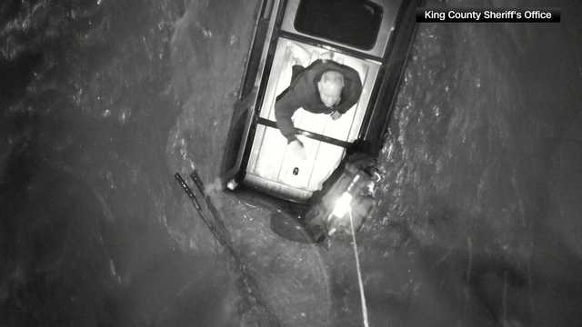 Video: Drone drops life jacket to man stranded in floodwaters