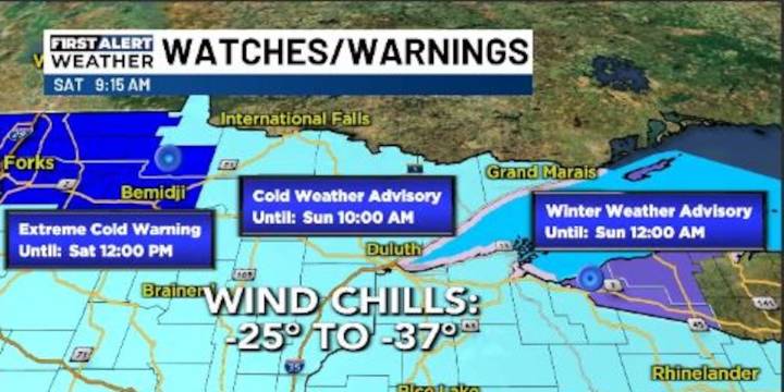 Cold alerts and snow advisories to cover the weekend before warm spell strikes Monday