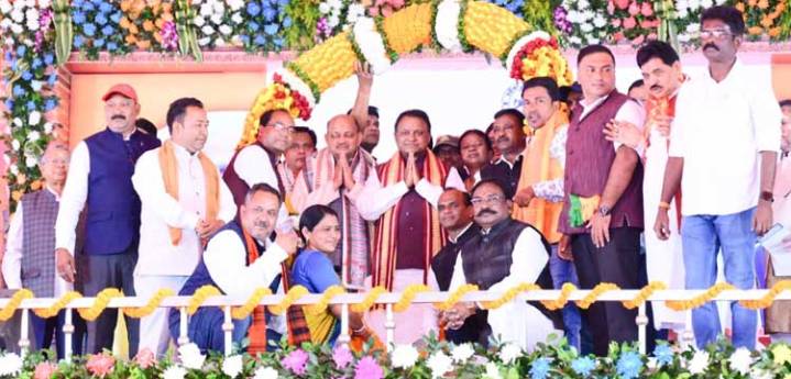 CM Majhi Lays Foundation Stone For Rs 312 Cr Makeover Of Maa Tarini Peetha In Keonjhar