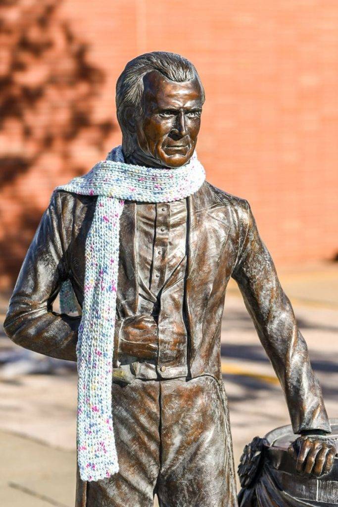 Rapid City Statues Sporting Winter Gear For Those In Need