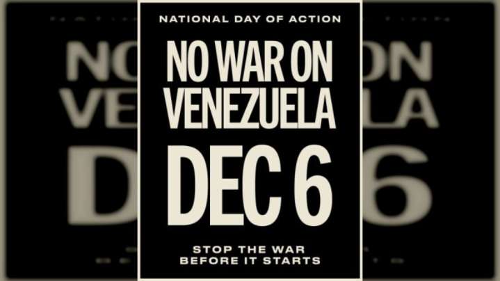 Convocan protesta en contra el asedio a Venezuela y ejecuciones en el Caribe