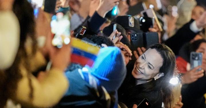 María Corina Machado saluda a Venezuela desde Oslo