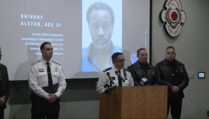 Police announce arrest in 18 multi-city RI robberies over six years