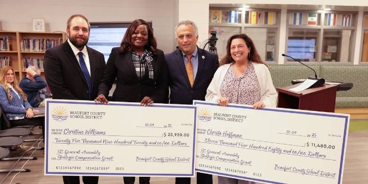 Two lowcountry educators receive surprise recognition with state awards for student growth