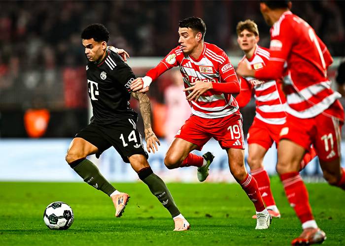 Lucho Díaz, titular en victoria del Bayern Múnich 3×2 sobre Unión Berlín en la Copa de Alemania