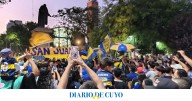 Los xeneizes sanjuaninos pintaron la Plaza 25 de Mayo de azul y oro en el Día del Hincha de Boca