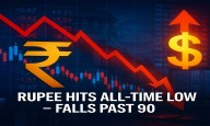 Indian Rupee Hits All-Time Low Against US Dollar Again; Falls Beyond 90 Mark