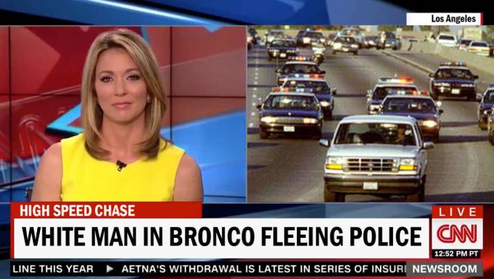 CNN: White Man In Bronco Leading Police On High