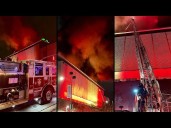 Huge fire sparked on roof of city’s convention center in North Carolina