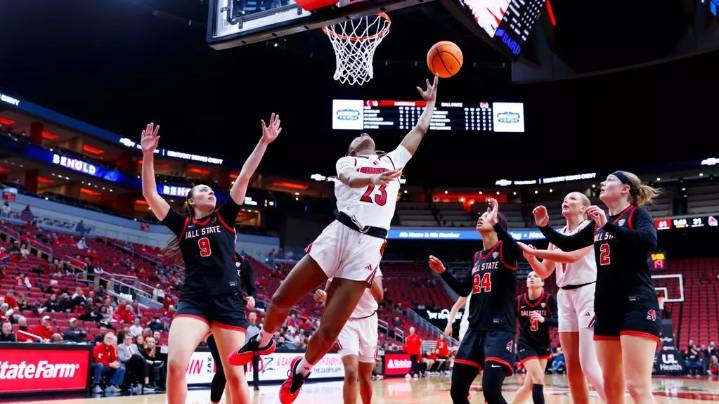 No. 22 Louisville beats Ball State 93