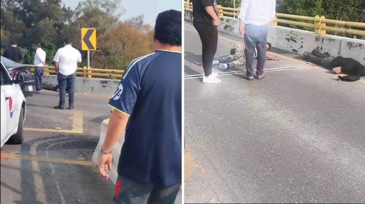 VIDEO | Dos motociclistas resultan lesionados tras terrible accidente en Cuernavaca