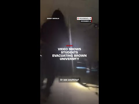 Video shows students evacuating Brown University